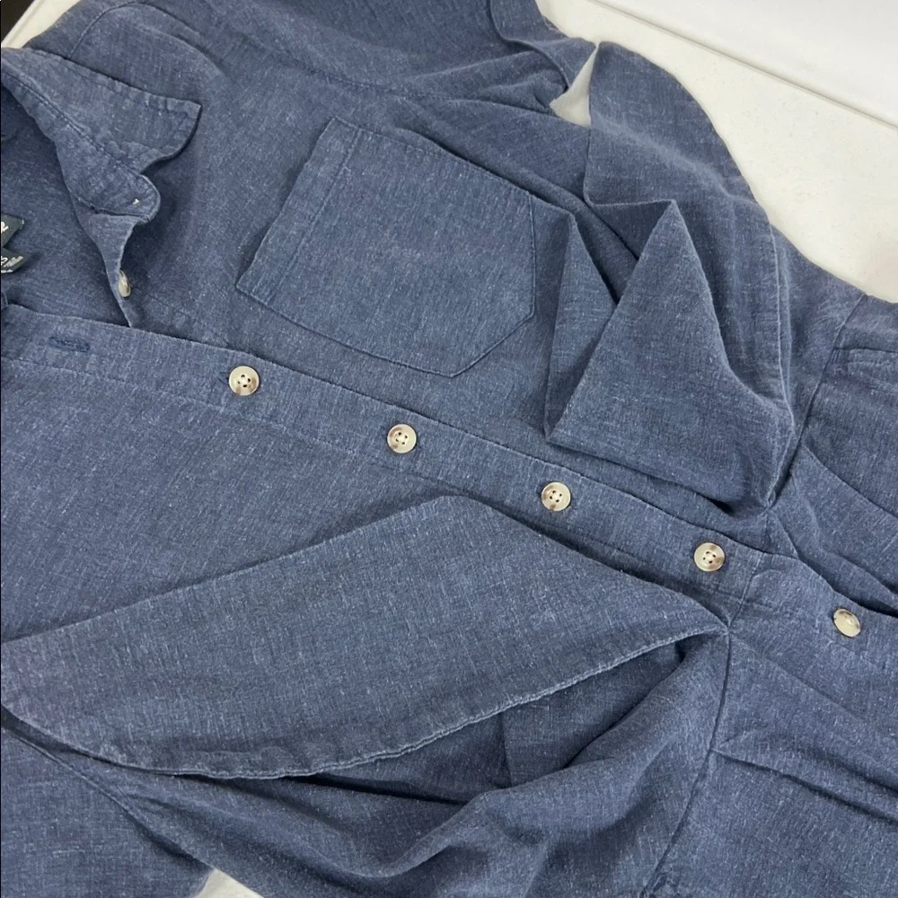 Toad&Co XS Taj Hemp Short Sleeve Jumpsuit in Navy - Picture 6 of 13